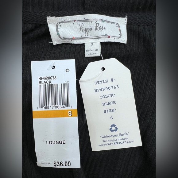 Hippie Rose Black hoodie - Picture 9 of 10